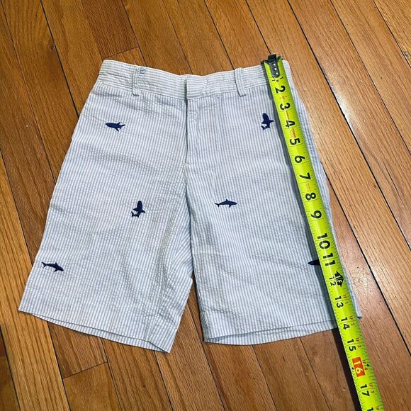 Preppy Seersucker Shorts by TF Laurence Size 5 Sharks Embroidered READ DESCRIPT - Picture 4 of 11